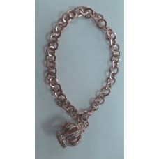 Pulseira Coroa em Dourado Rosa 