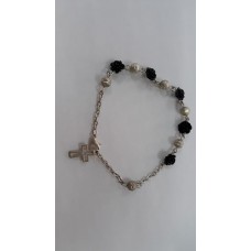Pulseira rosas em preto 