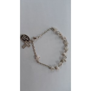 Pulseira Rosas em Branco